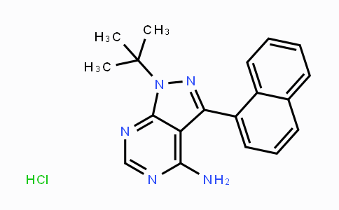 CAS No. 956025-47-1, 1-tert-Butyl-3-(naphthalen-1-yl)-1H-pyrazolo-[3,4-d]pyrimidin-4-amine hydrochloride