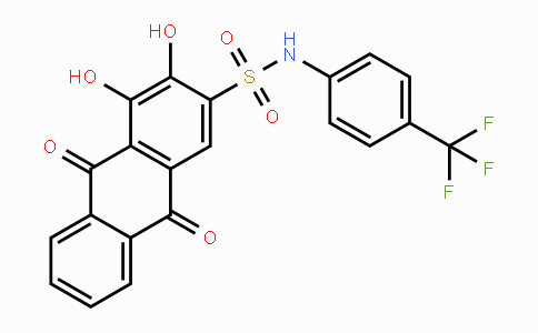 CAS No. 1313738-90-7, 3,4-Dihydroxy-9,10-dioxo-N-(4-(trifluoromethyl)-phenyl)-9,10-dihydroanthracene-2-sulfonamide