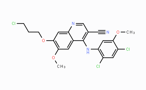CAS No. 380844-49-5, 7-(3-Chloropropoxy)-4-(2,4-dichloro-5-methoxyphenyl-amino)-6-methoxyquinoline-3-carbonitrile