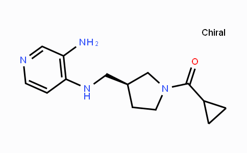 CAS No. 1309806-17-4, (S)-(3-((3-Aminopyridin-4-ylamino)methyl)-pyrrolidin-1-yl)(cyclopropyl)methanone