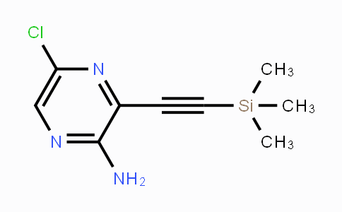 CAS No. 1244776-64-4, 5-Chloro-3-((trimethylsilyl)-ethynyl)pyrazin-2-amine