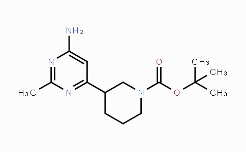 CAS No. 1446282-15-0, tert-Butyl 3-(6-amino-2-methylpyrimidin-4-yl)piperidine-1-carboxylate