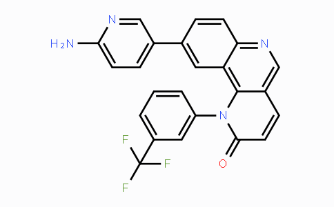 CAS No. 1223001-51-1, 9-(6-Aminopyridin-3-yl)-1-(3-(trifluoromethyl)-phenyl)benzo[h][1,6]naphthyridin-2(1H)-one