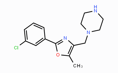 CAS No. 1030135-90-0, 2-(3-Chlorophenyl)-5-methyl-4-(piperazin-1-ylmethyl)oxazole