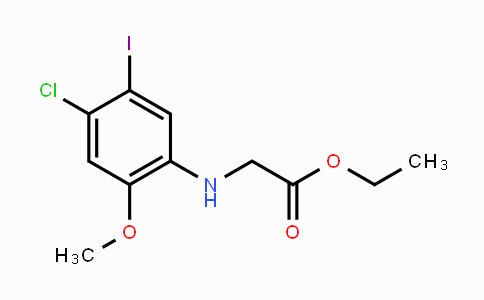 CAS No. 1508278-50-9, Ethyl 2-((4-chloro-5-iodo-2-methoxyphenyl)amino)acetate
