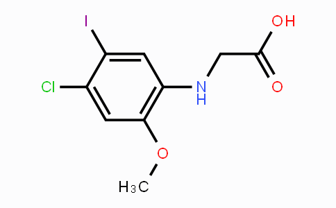 CAS No. 1508278-51-0, 2-((4-Chloro-5-iodo-2-methoxyphenyl)-amino)acetic acid