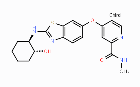 CAS No. 953769-46-5, 4-((2-(((1R,2R)-2-Hydroxycyclohexyl)amino)benzo-[d]thiazol-6-yl)oxy)-N-methylpicolinamide