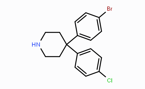 CAS No. 857531-01-2, 4-(4-Bromophenyl)-4-(4-chlorophenyl)piperidine