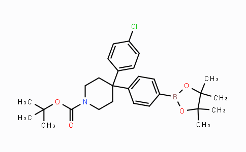 CAS No. 917899-36-6, tert-Butyl 4-(4-chlorophenyl)-4-(4-(4,4,5,5-tetramethyl-1,3,2-dioxaborolan-2-yl)phenyl)piperidine-1-carboxylate