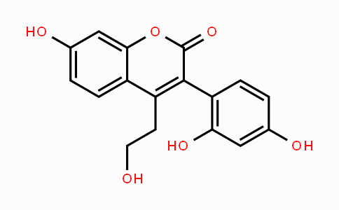 CAS No. 553681-51-9, 3-(2,4-Dihydroxyphenyl)-7-hydroxy-4-(2-hydroxyethyl)-2H-chromen-2-one