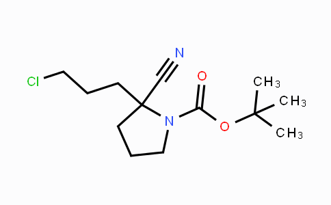 CAS No. 960294-13-7, tert-Butyl 2-(3-chloropropyl)-2-cyanopyrrolidine-1-carboxylate