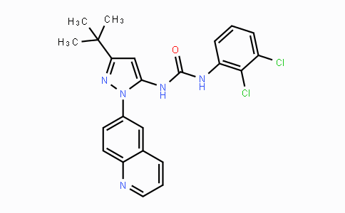 CAS No. 897367-74-7, 1-(3-(tert-Butyl)-1-(quinolin-6-yl)-1H-pyrazol-5-yl)-3-(2,3-dichlorophenyl)urea