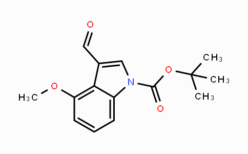 CAS No. 1202631-44-4, tert-Butyl 3-formyl-4-methoxy-1H-indole-1-carboxylate