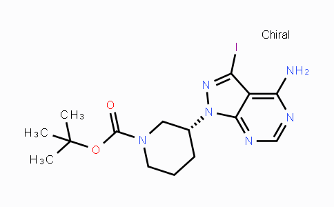 CAS No. 1276110-38-3, (3R)-1-Boc-3-(4-amino-3-iodo-1H-pyrazolo-[3,4-d]pyrimidin-1-yl)piperidine
