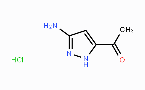 CAS No. 1373267-26-5, 1-(3-Amino-1H-pyrazol-5-yl)ethanone hydrochloride