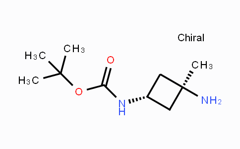 CAS No. 1408075-91-1, tert-Butyl (trans-3-amino-3-methylcyclobutyl)carbamate