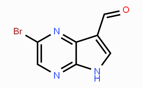 CAS No. 1185428-32-3, 2-Bromo-5H-pyrrolo[2,3-b]pyrazine-7-carboxaldehyde
