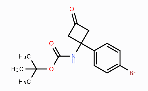CAS No. 1199556-68-7, [1-(4-Bromo-phenyl)-3-oxo-cyclobutyl]-carbamic acid tert-butyl ester