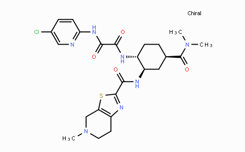 MC103582 | 1255529-24-8 | N-(5-Chloro-2-pyridyl)-N'-[(1R,2R,4R)-4-(dimethylcarbamoyl)-2-[(5-methyl-6,7-dihydro-4H-thiazolo[5,4-c]pyridine-2-carbonyl)amino]cyclohexyl]oxamide