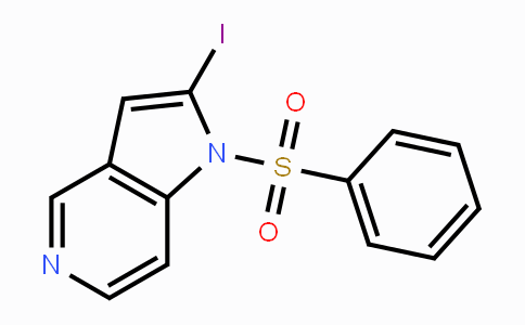 CAS No. 877060-44-1, 2-Iodo-1-(phenylsulfonyl)-1H-pyrrolo[3,2-c]pyridine