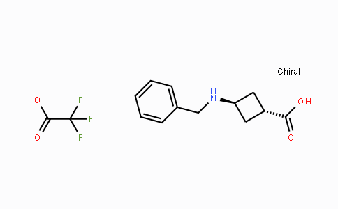 CAS No. 1274904-54-9, trans-3-[(Phenylmethyl)amino]cyclobutanecarboxylic acid trifluoroacetic acid (1:1)