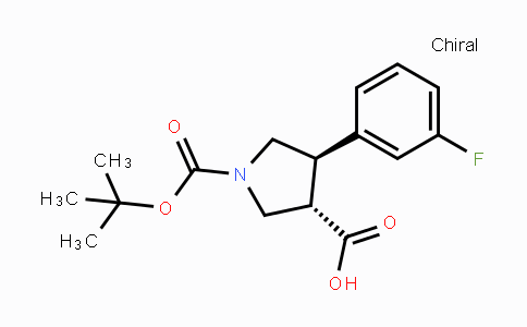 CAS No. 301226-53-9, trans-1-Boc-4-(3-fluorophenyl)-pyrrolidine-3-carboxylic acid