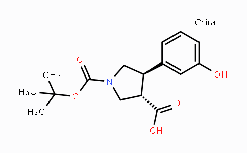 CAS No. 959575-09-8, trans-1-Boc-4-(3-hydroxyphenyl)-pyrrolidine-3-carboxylic acid
