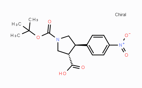 CAS No. 959579-94-3, trans-1-Boc-4-(4-nitrophenyl)-pyrrolidine-3-carboxylic acid