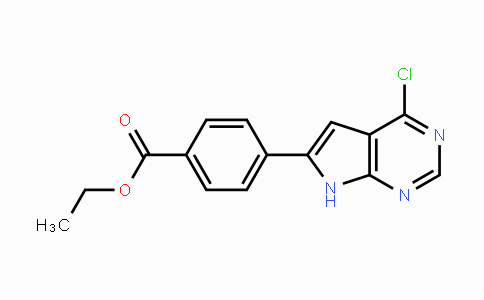 CAS No. 187724-93-2, 4-(4-Chloro-7H-pyrrolo[2,3-d]pyrimidin-6-yl)benzoic acid ethyl ester