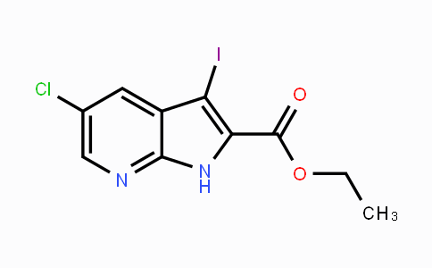 CAS No. 1132610-98-0, Ethyl 5-chloro-3-iodo-7-azaindole-2-carboxylate