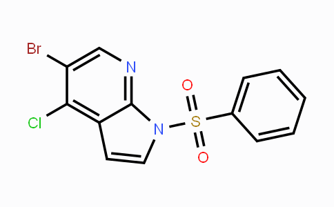 CAS No. 876343-81-6, 5-Bromo-4-chloro-1-(phenylsulfonyl)-7-azaindole