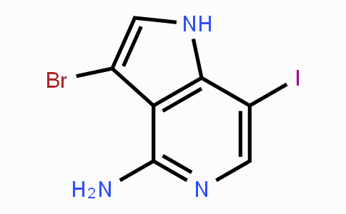 CAS No. 1256825-96-3, 3-Bromo-7-iodo-1H-pyrrolo[3,2-c]pyridin-4-amine