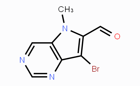 CAS No. 1419101-10-2, 7-Bromo-5-methyl-5H-pyrrolo-[3,2-d]pyrimidine-6-carbaldehyde