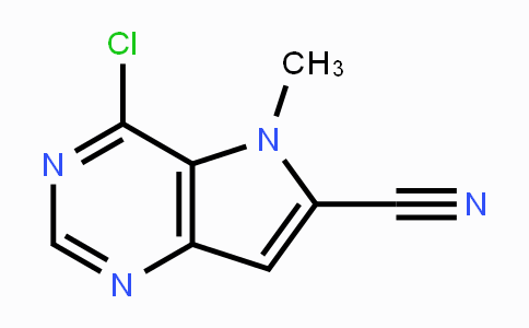 CAS No. 919278-51-6, 4-Chloro-5-methyl-5H-pyrrolo-[3,2-d]pyrimidine-6-carbonitrile