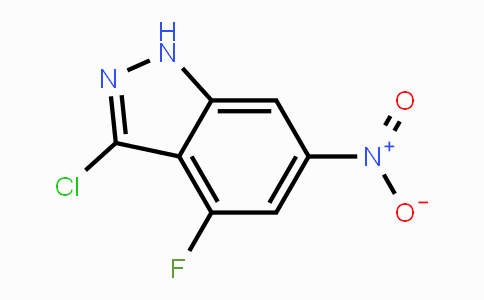 CAS No. 885520-10-5, 3-Chloro-4-fluoro-6-nitro-1H-indazole