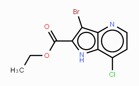 CAS No. 1419101-12-4, 3-Bromo-8-chloro-1H-pyrrolo[3,2-b]pyridine-2-carboxylic acid ethyl ester