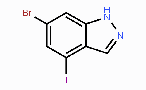 CAS No. 885519-41-5, 6-Bromo-4-iodo-1H-indazole