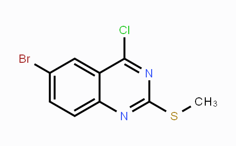 CAS No. 1003043-76-2, 6-Bromo-4-chloro-2-(methylsulfanyl)quinazoline