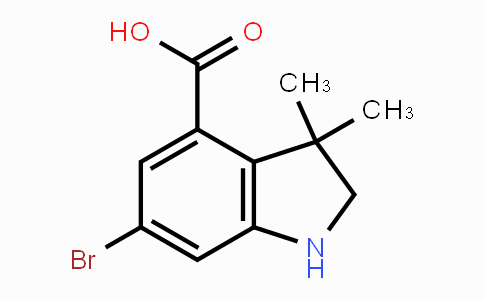 CAS No. 1392803-44-9, 6-Bromo-3,3-dimethyl-2,3-dihydro-1H-indole-4-carboxylic acid