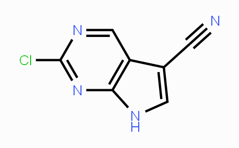 CAS No. 1060816-60-5, 2-Chloro-7H-Pyrrolo[2,3-d]-pyrimidine-5-carbonitrile