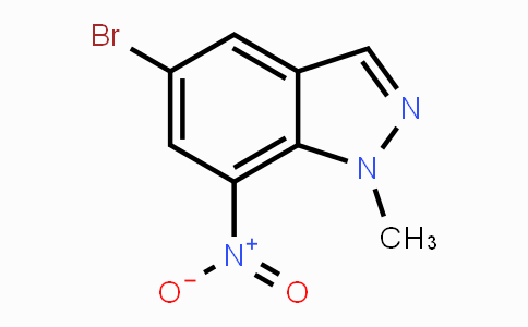 CAS No. 1363383-04-3, 5-Bromo-1-methyl-7-nitro-1H-indazole