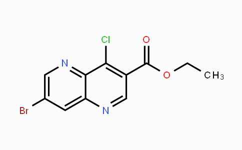 CAS No. 127448-21-9, Ethyl 7-bromo-4-chloro-1,5-naphthyridine-3-carboxylate