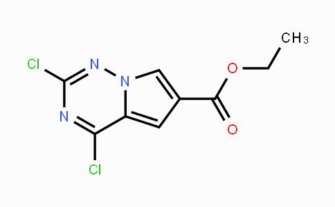CAS No. 1363381-75-2, Ethyl 2,4-dichloropyrrolo[2,1-f]-[1,2,4]triazine-6-carboxylate