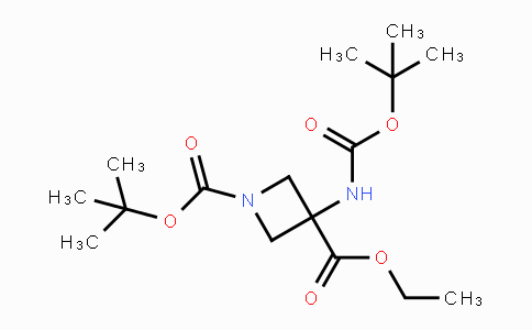 CAS No. 1105662-59-6, Ethyl 1-Boc-3-(Boc-amino)azetidine-3-carboxylate