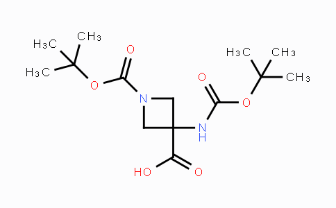 CAS No. 1363382-07-3, 1-Boc-3-(Boc-amino)azetidine-3-carboxylic acid