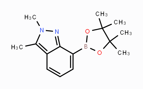 CAS No. 1315335-64-8, 2,3-Dimethyl-2H-indazole-7-boronic acid pinacol ester