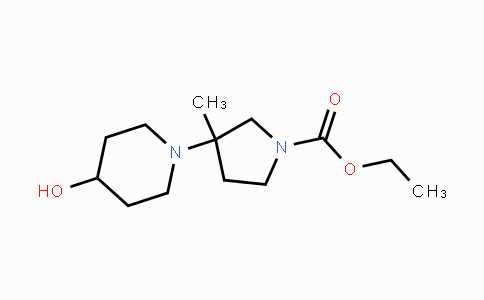 CAS No. 1131451-63-2, Ethyl 3-(4-hydroxypiperidin-1-yl)-3-methylpyrrolidine-1-carboxylate