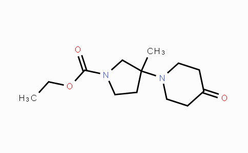 CAS No. 1131451-64-3, Ethyl 3-methyl-3-(4-oxopiperidin-1-yl)pyrrolidine-1-carboxylate