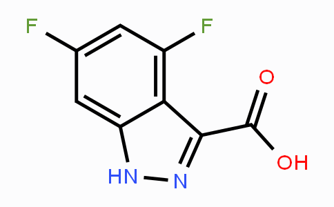CAS No. 885523-11-5, 4,6-Difluoro-1H-indazole-3-carboxylic acid