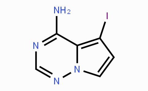 CAS No. 1083163-97-6, 4-Amino-5-iodopyrrolo[2,1-f][1,2,4]triazine